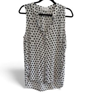 Bella Dahl Black and White Polka Dot button up Blouse